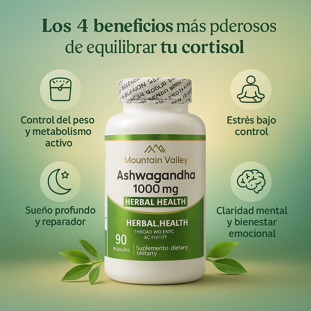 🌿🌿ASHWAGANDHA 🌿🌿Equilibra tu Cortisol y Recupera tu  cuerpo con Calma Interior