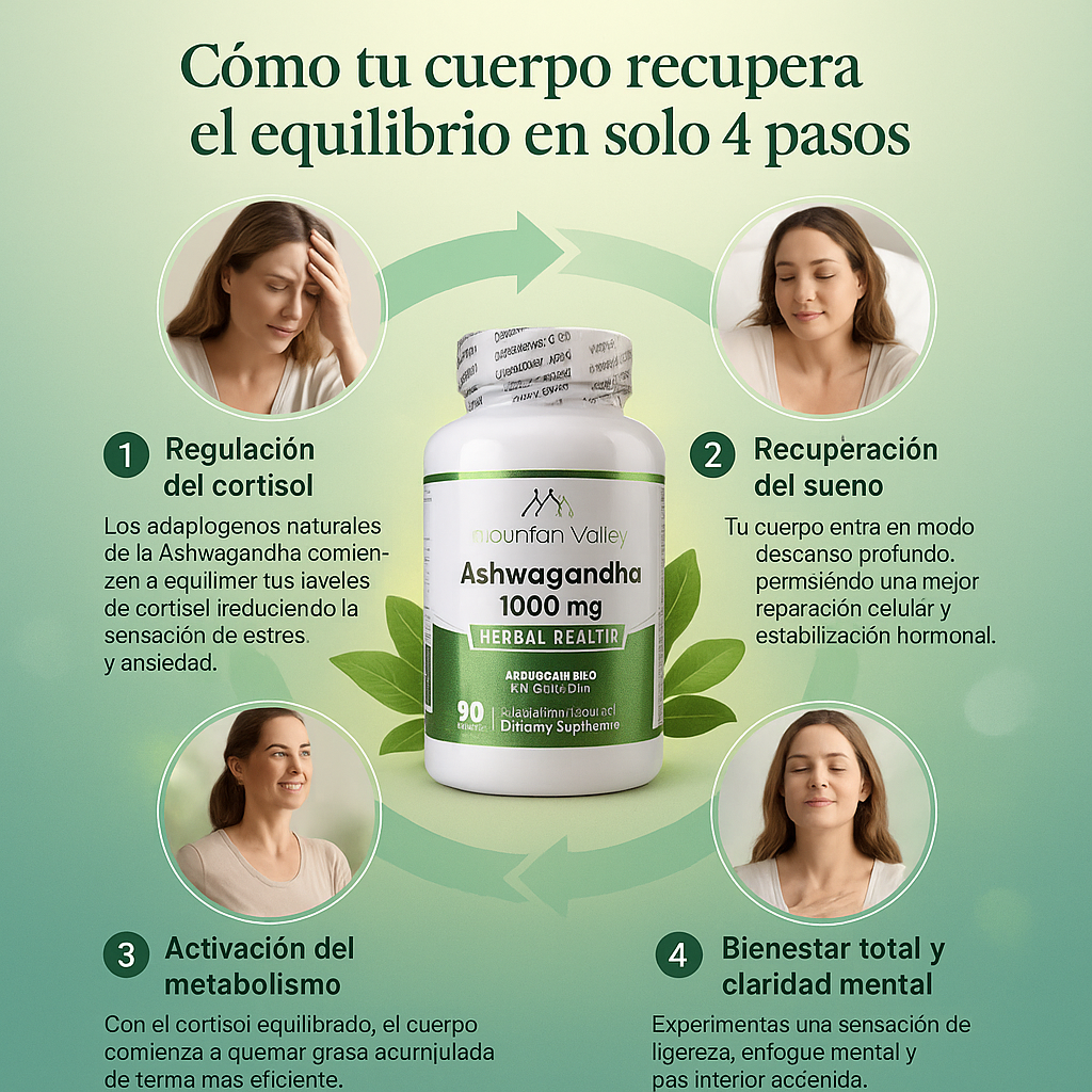 🌿🌿ASHWAGANDHA 🌿🌿Equilibra tu Cortisol y Recupera tu  cuerpo con Calma Interior